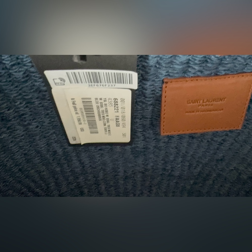 NWT Saint Laurent YSL Borsa A Mano Hobo Tote Bag In Blue/Orchid Brick - Picture 11 of 17